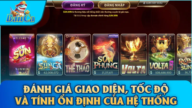 Đánh giá giao diện, tốc độ và tính ổn định của hệ thống