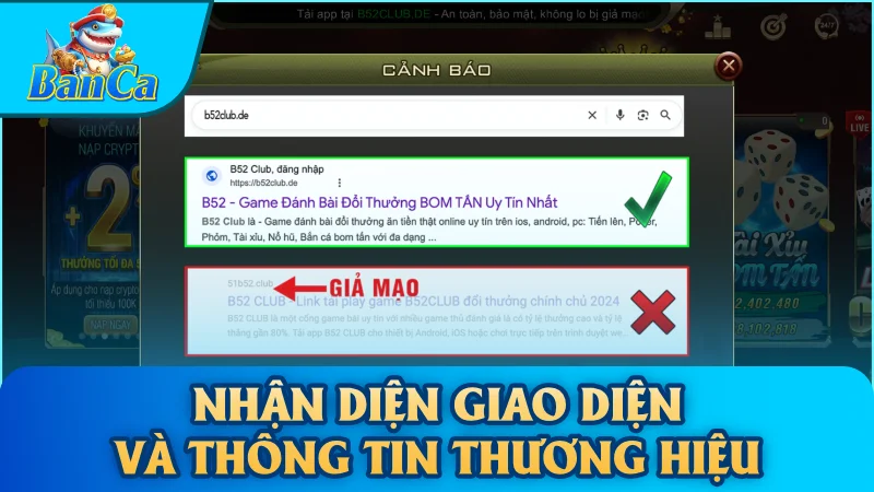 Nhận diện giao diện và thông tin thương hiệu