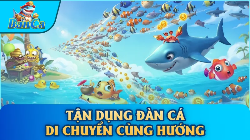 Tận dụng đàn cá di chuyển cùng hướng